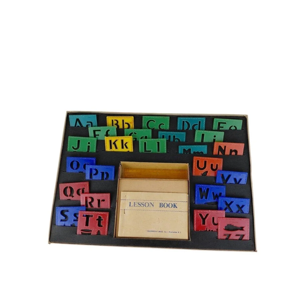 Teach-a-toy Teaching Aid Game Sencil Set Hasbro Hassenfeld Educational Toy 1965
